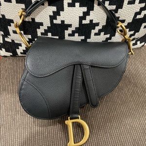 Christian Dior mini grained Saddlebag